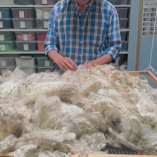 Sorteren van mohair. 